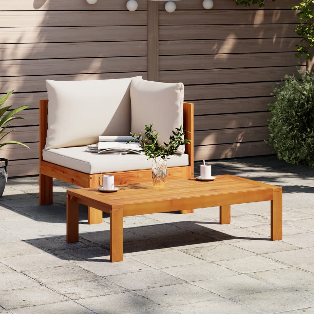 Acacia Wood Garden Sofa Corner with Cushions - Solid & Stylish
