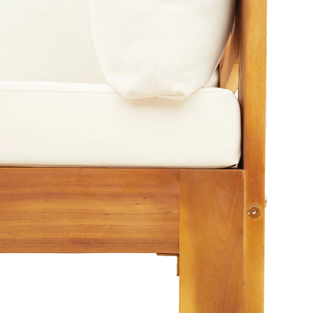 Acacia Wood Garden Sofa Corner with Cushions - Solid & Stylish