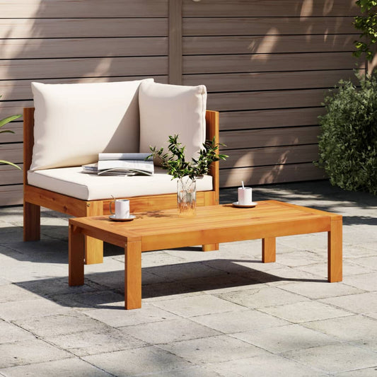 Solid Wood Acacia 2-Piece Garden Sofa Set with Cushions