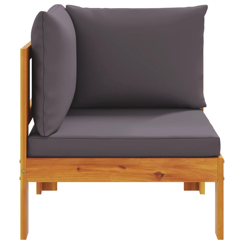 Acacia Wood Garden Sofa Corner with Cushions - Solid & Stylish