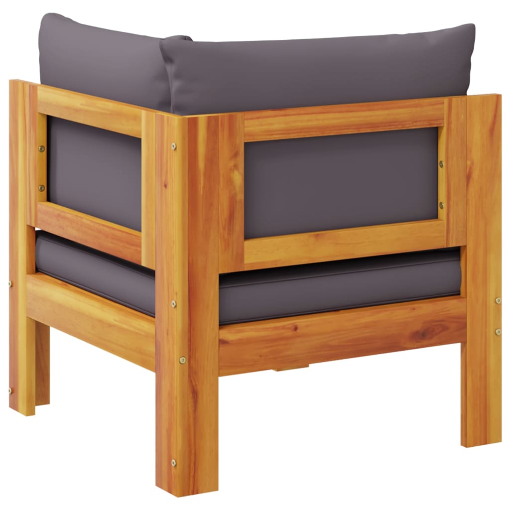 Acacia Wood Garden Sofa Corner with Cushions - Solid & Stylish