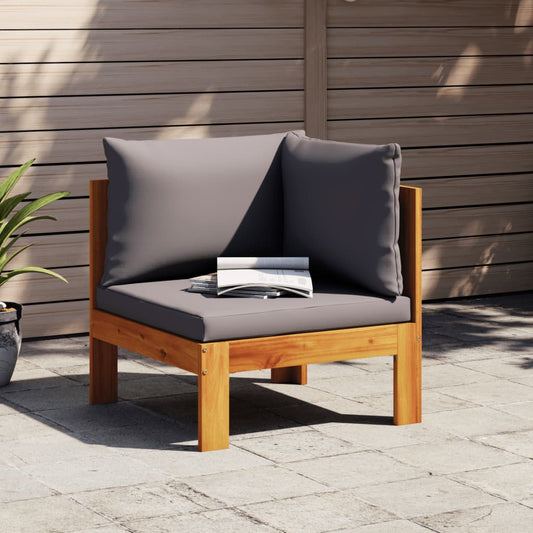 Acacia Wood Garden Sofa Corner with Cushions - Solid & Stylish