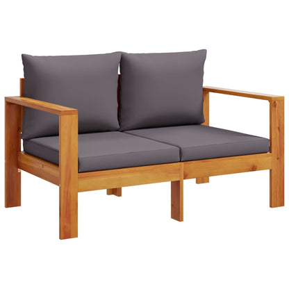 Stylish 2-Seater Acacia Wood Garden Sofa with Cushions