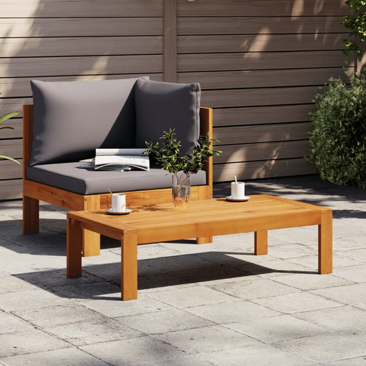 Stylish Acacia Wood 2 Piece Garden Sofa Set with Cushions