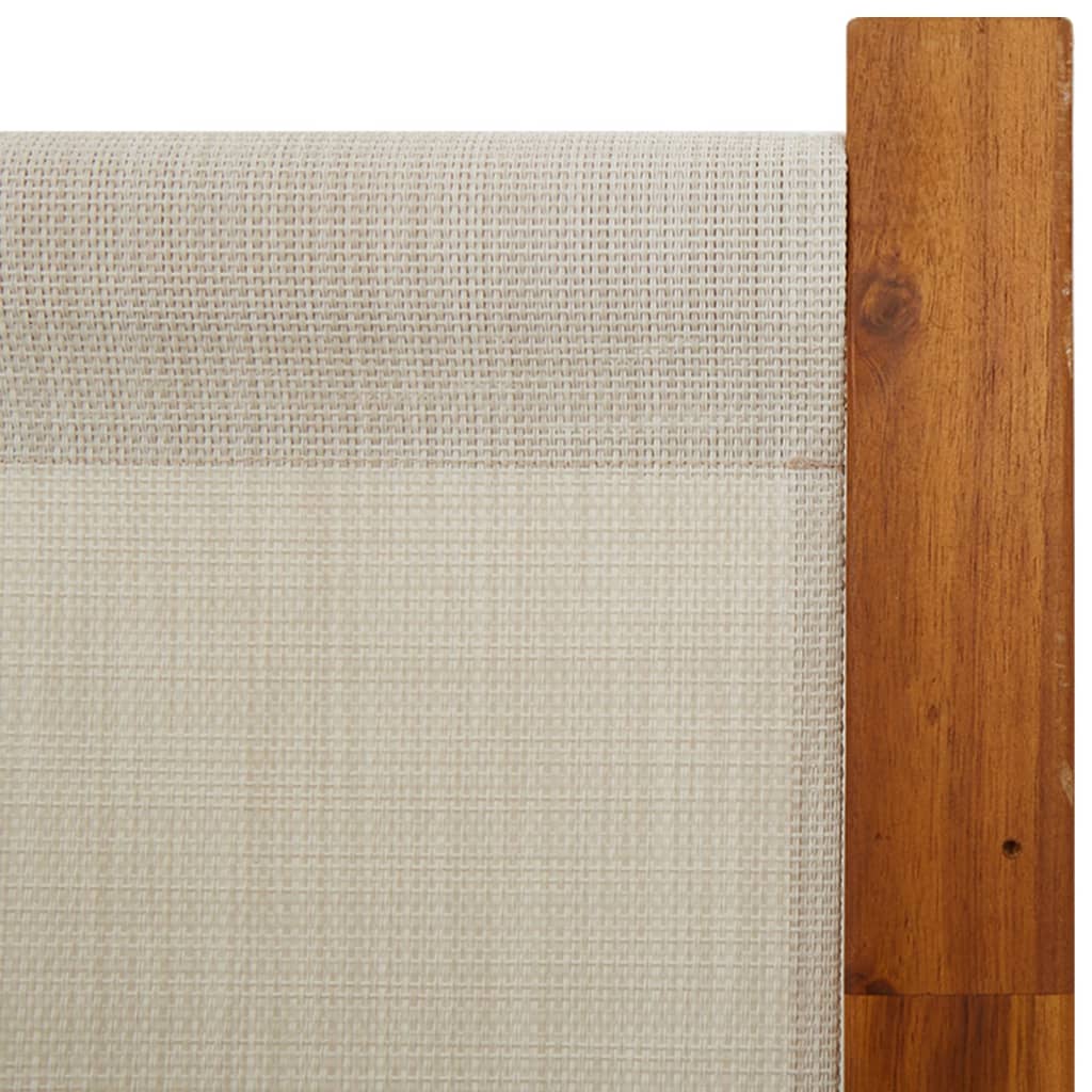 Elegant 4-Panel Room Divider, Light Grey Fabric, 280x180 cm