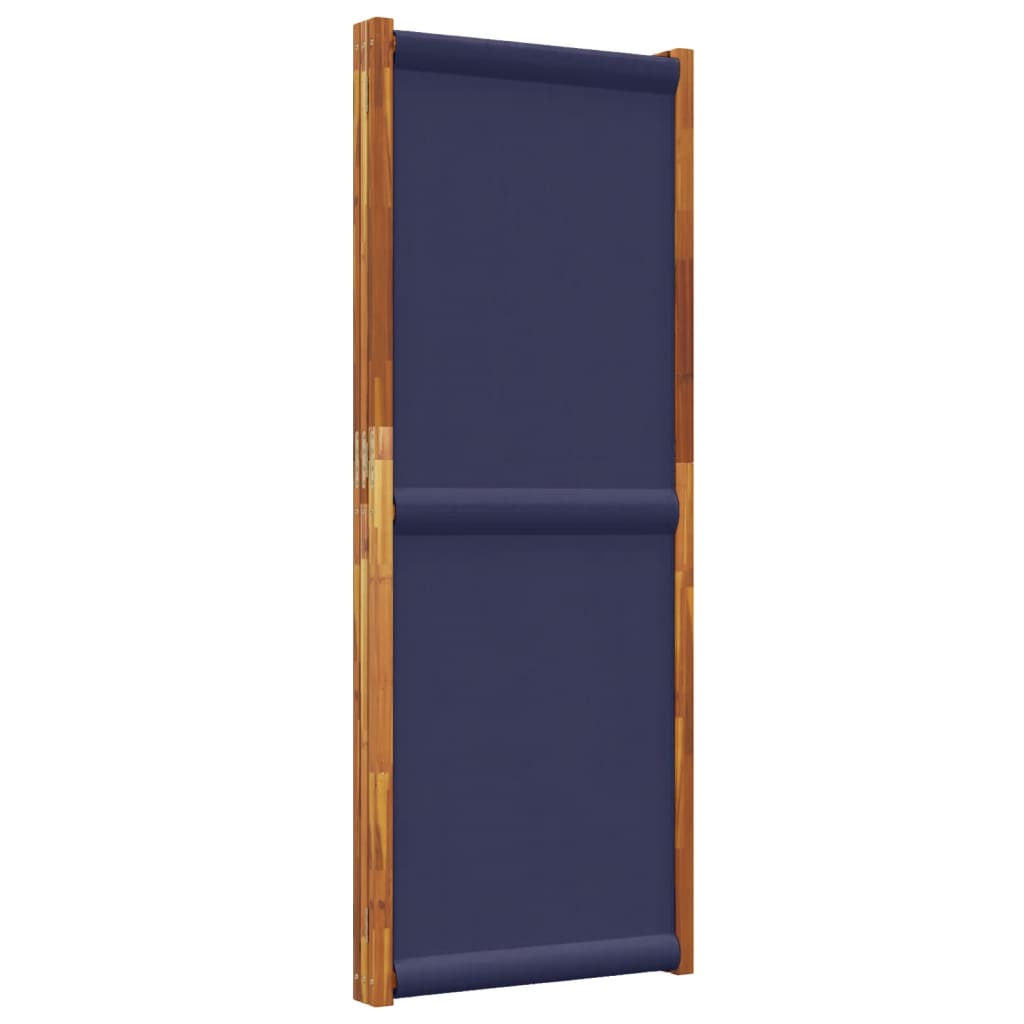 Dark Blue 3-Panel Room Divider - Stylish Privacy Screen 210x180 cm