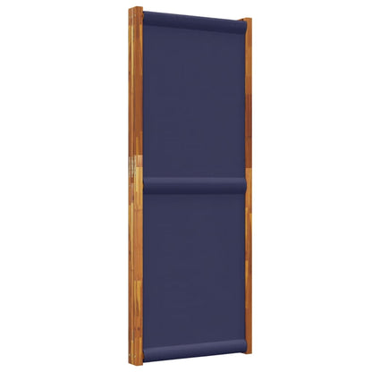 Dark Blue 3-Panel Room Divider - Stylish Privacy Screen 210x180 cm