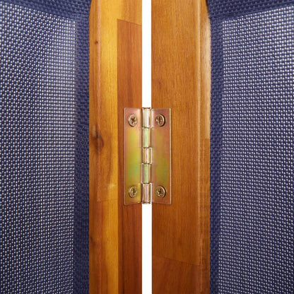Dark Blue 3-Panel Room Divider - Stylish Privacy Screen 210x180 cm