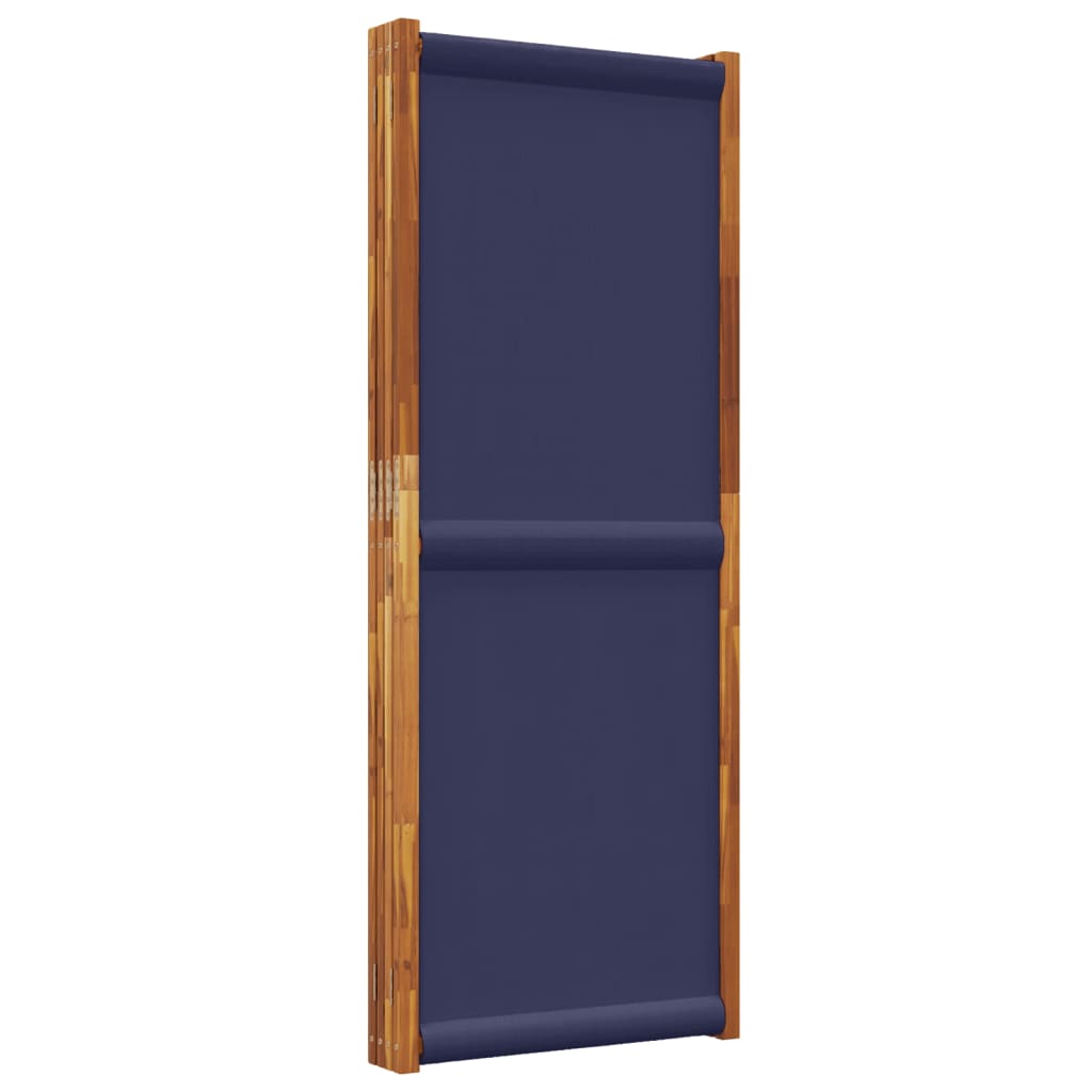 Dark Blue 4-Panel Room Divider, 280x180 cm - Stylish Privacy Screen