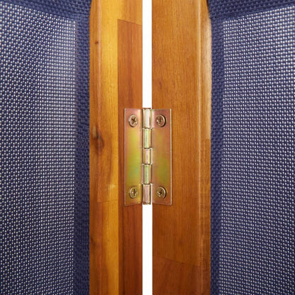 Dark Blue 4-Panel Room Divider, 280x180 cm - Stylish Privacy Screen