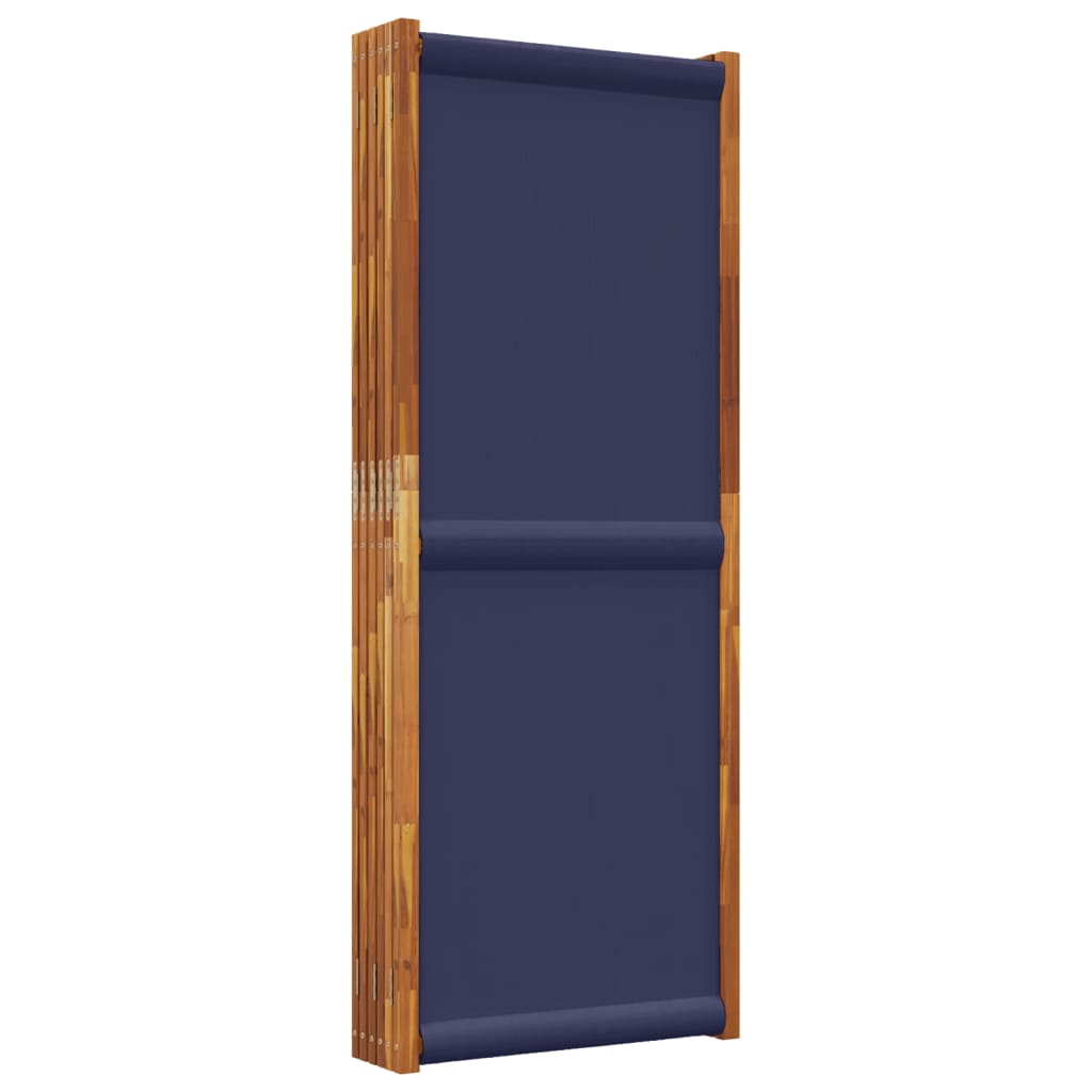 Elegant Dark Blue 6-Panel Room Divider, 420x180 cm Fabric Screen
