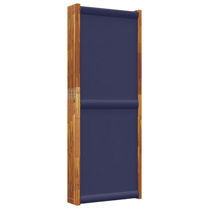 Elegant Dark Blue 6-Panel Room Divider, 420x180 cm Fabric Screen