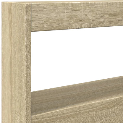 LED Headboard Cabinet, Sonoma Oak, 100x17x102 cm - Modern Style