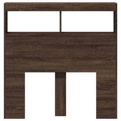 LED Headboard Cabinet, Brown Oak, 100x17x102 cm - Stylish & Functional