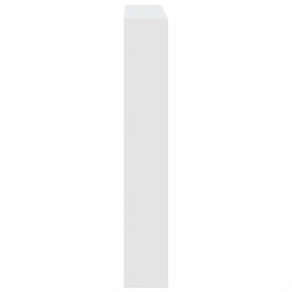 LED White Headboard Cabinet, Wood, 120x17x102 cm