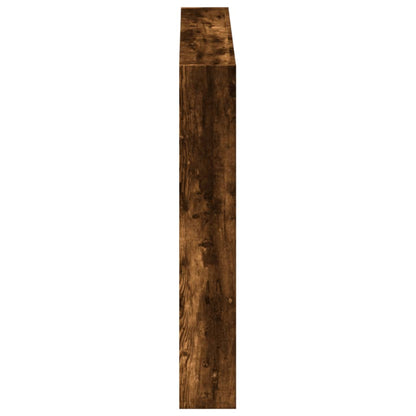LED Headboard Cabinet, Smoked Oak, 120x17x102 cm