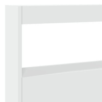 White LED Headboard Cabinet, 140x17x102 cm - Sleek & Modern Design