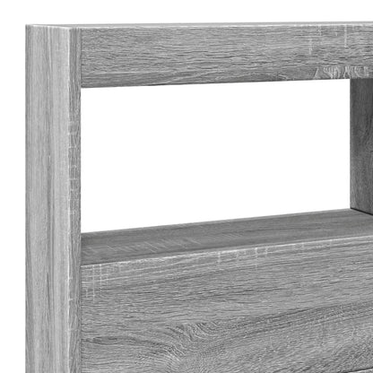 Grey Sonoma LED Headboard Cabinet - 140x17x102 cm