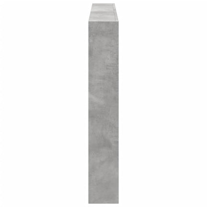 Concrete Grey LED Headboard Cabinet 160x17x102 cm