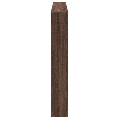 LED Headboard Cabinet - Brown Oak, 160x17x102 cm, Modern Elegance
