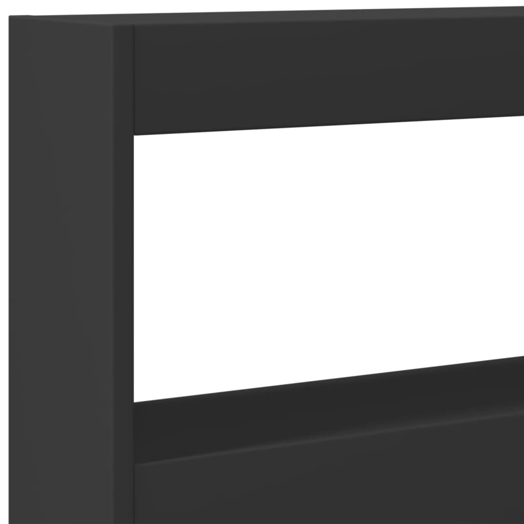 Black LED Headboard Cabinet 180x17x102 cm - Sleek & Modern Design