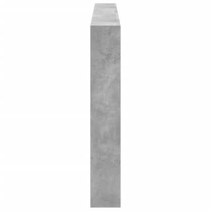 LED Headboard Cabinet, Concrete Grey, 200x17x102 cm, Modern Style