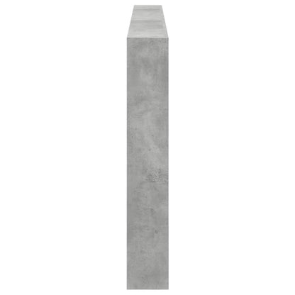 LED Headboard Cabinet - Concrete Grey, 220x17x102 cm