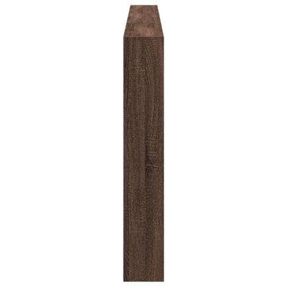 Brown Oak Headboard Cabinet with LED, 220x17x102 cm