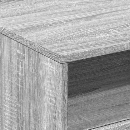 Coffee Table with LED Lights Grey Sonoma 50x49x40 cm