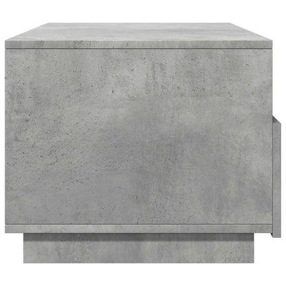 Coffee Table with LED Lights Concrete Grey 90x49x40 cm