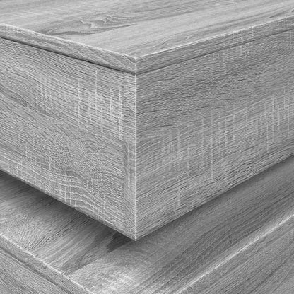 Coffee Table with LED Lights Grey Sonoma 90x50x40 cm