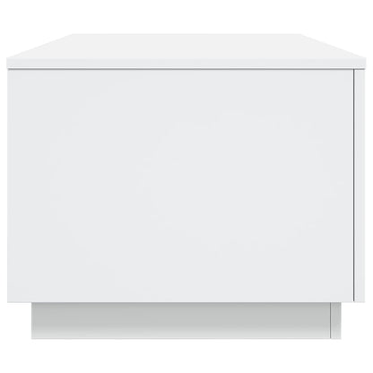 Coffee Table with LED Lights White 90x50x40 cm