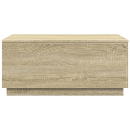 Coffee Table with LED Lights Sonoma Oak 90x50x40 cm