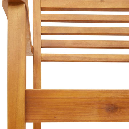 Solid Acacia Wood Garden Chairs, Set of 2, 59x55x85 cm