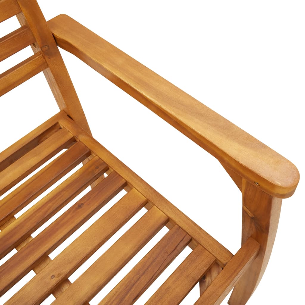 Solid Acacia Wood Garden Chairs, Set of 2, 59x55x85 cm