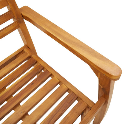 Solid Acacia Wood Garden Chairs, Set of 2, 59x55x85 cm