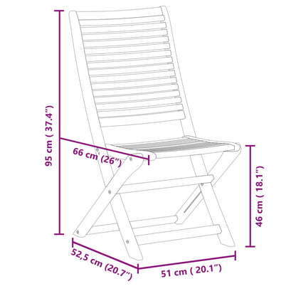 Folding Garden Chairs 4 pcs Solid Wood Acacia