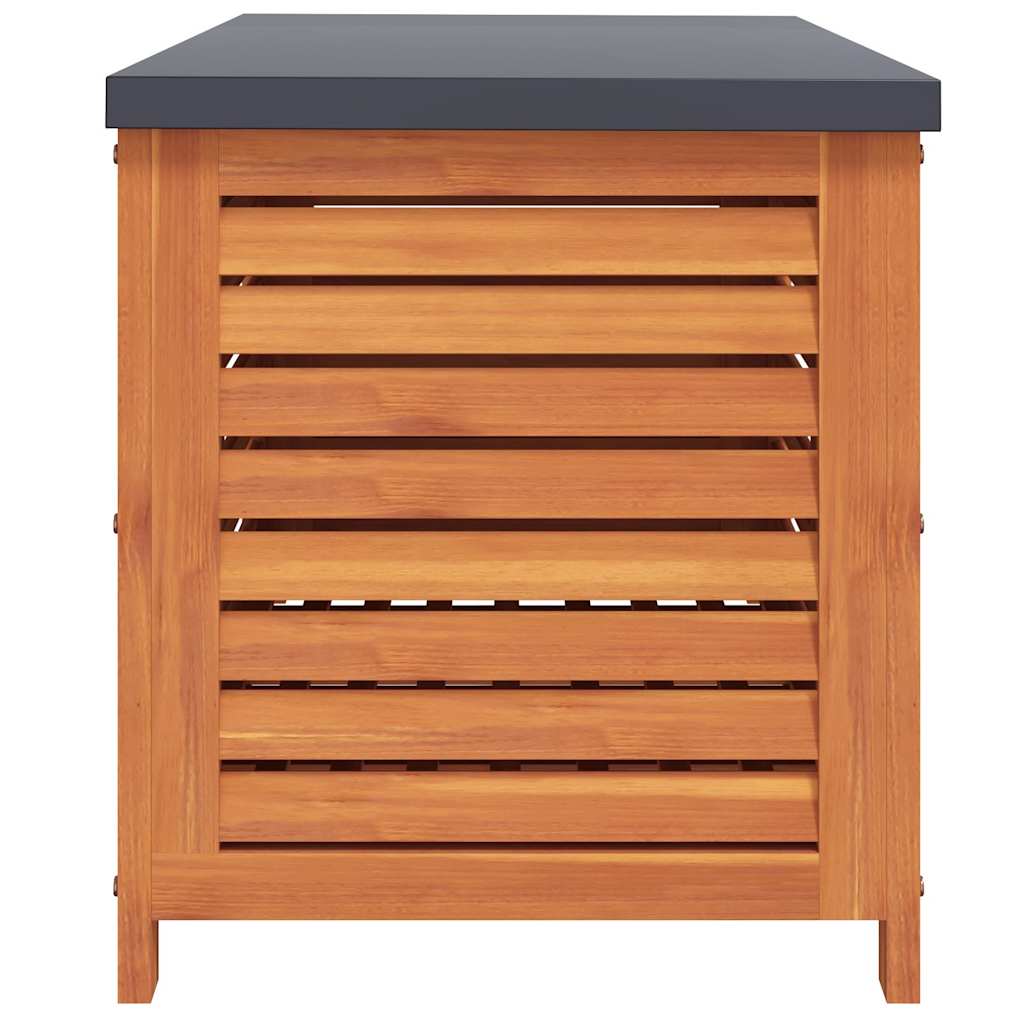 Solid Wood Eucalyptus Garden Storage Box 90x48x55 cm