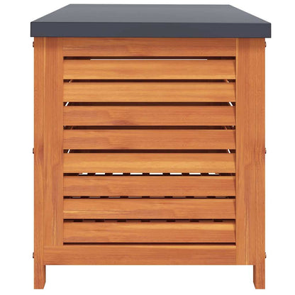 Solid Wood Eucalyptus Garden Storage Box 90x48x55 cm