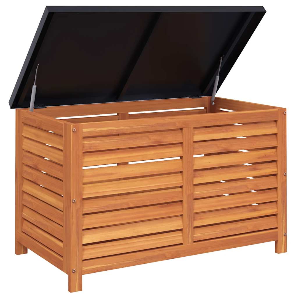Solid Wood Eucalyptus Garden Storage Box 90x48x55 cm