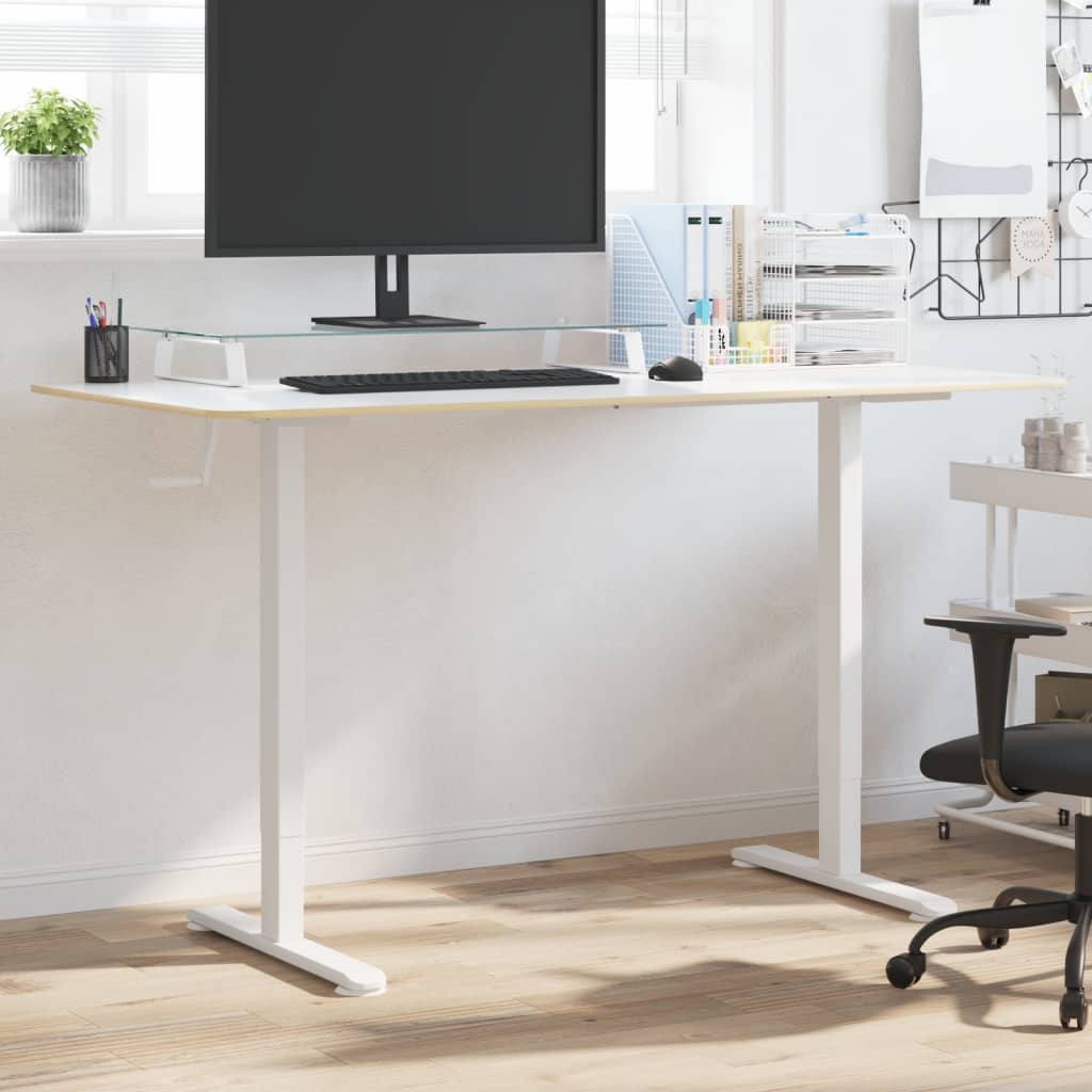 Adjustable White Steel Standing Desk Frame (94-135)x60x(70-114)cm