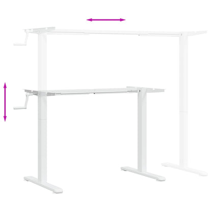 Adjustable White Steel Standing Desk Frame (94-135)x60x(70-114)cm