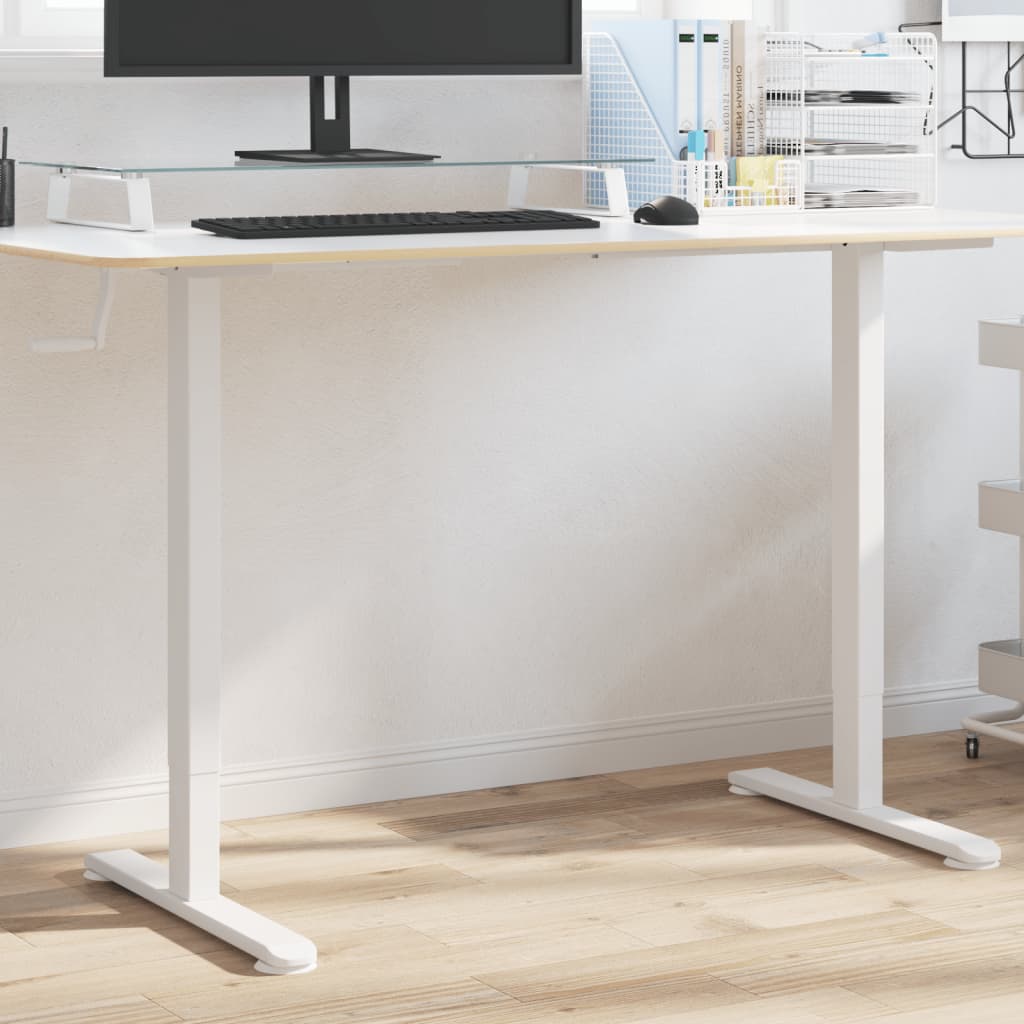 Adjustable White Steel Standing Desk Frame (94-135)x60x(70-114)cm
