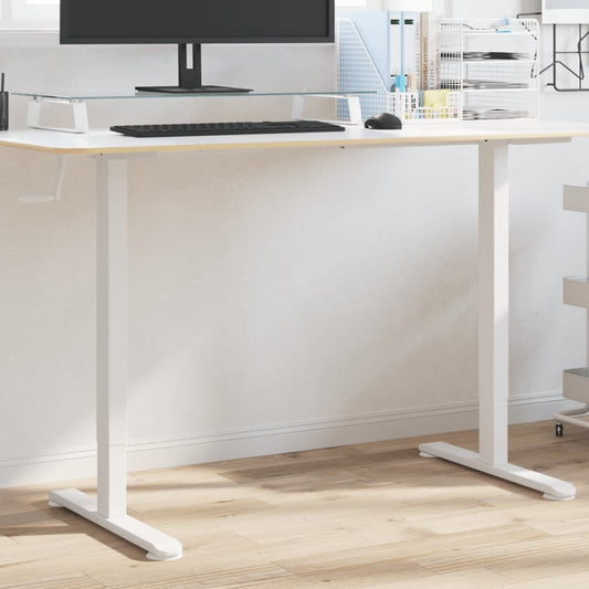 Adjustable White Steel Standing Desk Frame (94-135)x60x(70-114)cm