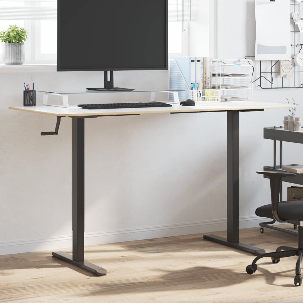 Adjustable Black Steel Standing Desk Frame (94-135)x60x(70-114) cm