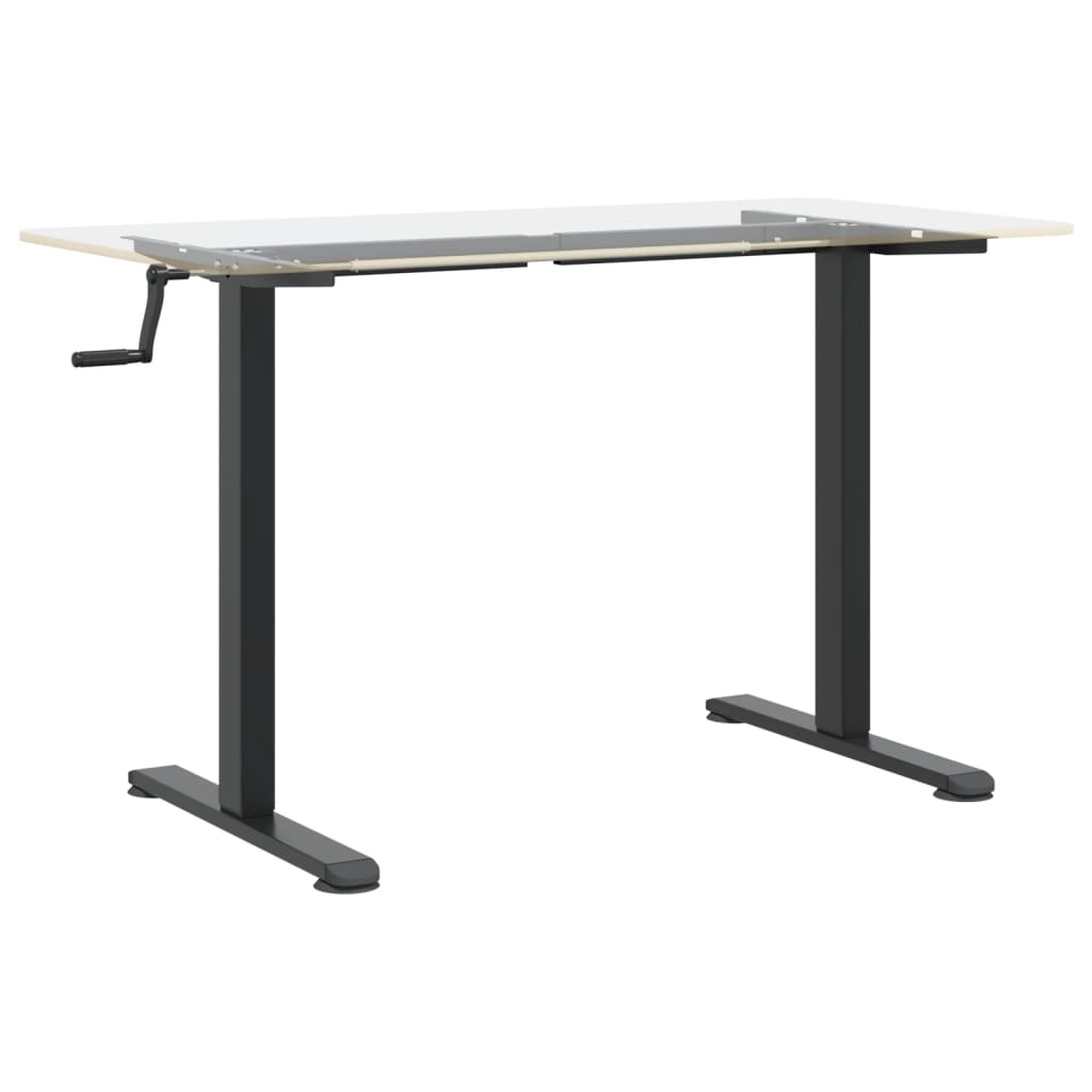 Adjustable Black Steel Standing Desk Frame (94-135)x60x(70-114) cm