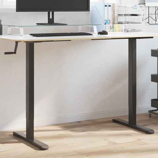 Adjustable Black Steel Standing Desk Frame (94-135)x60x(70-114) cm