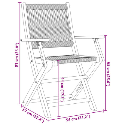 2 Grey Garden Chairs in Solid Acacia Wood & Polypropylene