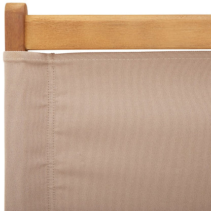 Taupe Acacia Wood Garden Chairs (2 pcs) with Fabric Seats