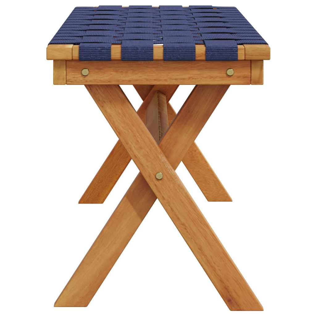 Dark Blue Acacia Wood & Fabric Garden Bench - Stylish & Durable